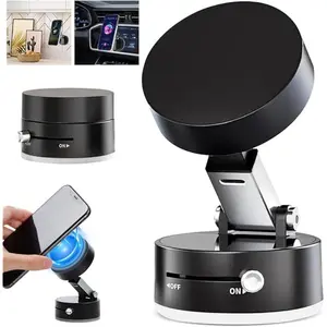 Magnetic Suction Phone Holder, Foldable & Retractable Double-sided Magnetic Phone Holder, Desktop Phone Stand for Car, Home, Office