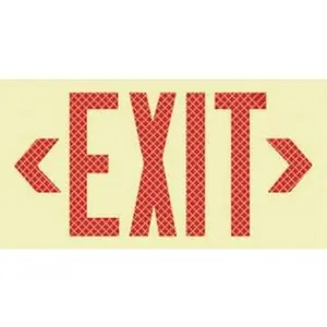 AccuformNMC 7310 Reflective Plastic Exit Sign Plaque, 13" W x 7.5" H, Home Supplies & Home Decor Accessory