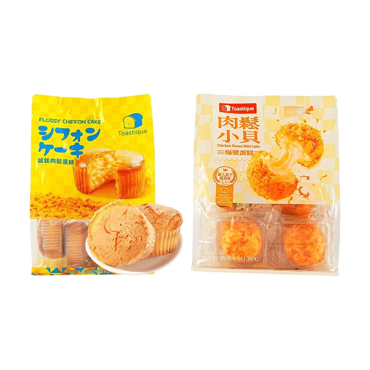 Toastique Flossy Lava Cake & Flossy Cream Puff Combo - 520g, 2 Flavors, Nutritious Breakfast & Afternoon Tea Snack