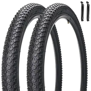 2 Pack 26 Inch Bike Tires 26 x 2.125 Bicycle Folding Replacement Tire for 26 x 1.75/1.95/2.0/2.10/2.125 Beach Cruiser Bike Replacement Tires Commuter Bicycle
