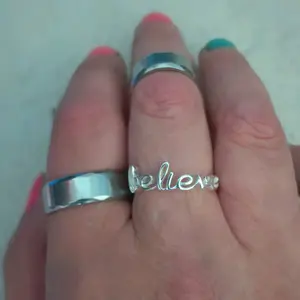 Sterling Silver Believe Ring