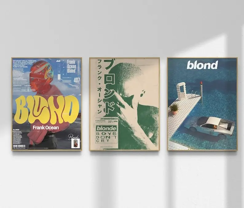 F.O Blond Poster, Album Prints Poster Pop Music, Blond Poster Unframed