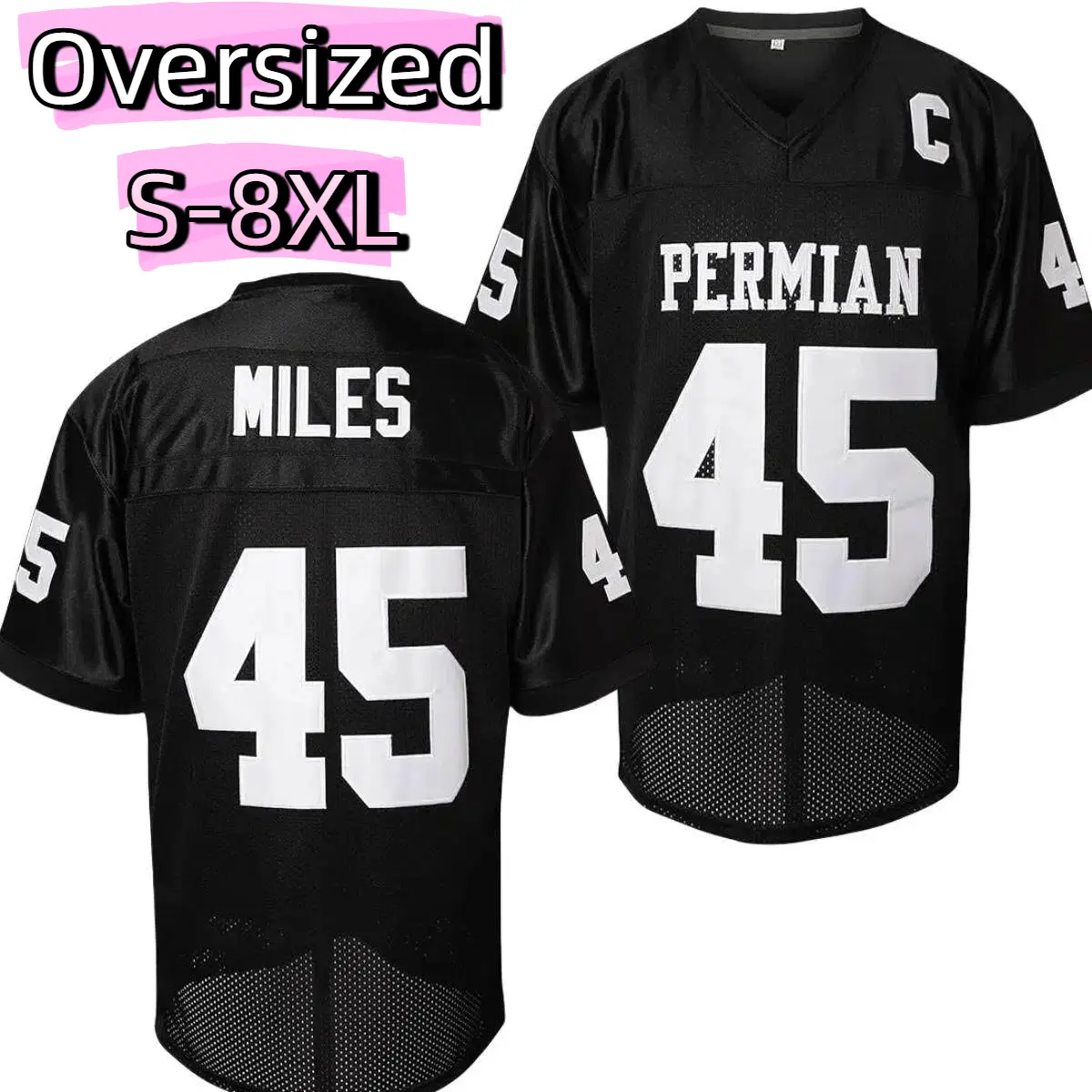PLUS SIZE (S-8XL) Men's # 45 American Football Jersey Loose Embroidered Sports, Fashion, Casual, Street Breathable Football Jersey Oversize