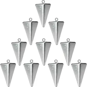 Sinkers Fishing Weights Assortment 1oz-4oz, Surf Casting Sinkers for Saltwater Beach Fishing, Triangle Lead Weights Anti Roll Strong Hold