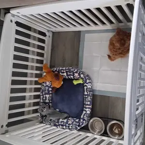 furnishflex Dog Playpen Safe & Secure Indoor/Outdoor Pet Fence | Folding & Portable | Ideal for Small to Medium Dogs | Easy to Clean （White）