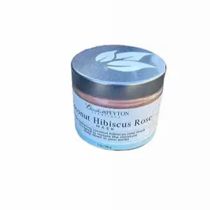 Elizabeth Peyton Creations Coconut Rose Hibiscus Facial Mask - Hydrating and Moisturizing - Natural Spa Experience - Organic Clay - Detox - Skincare