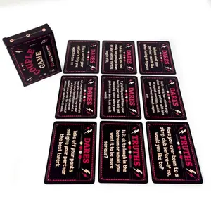 50 Truth or Dare Fun Couples Card Game, Perfect for Date Nights, Anniversaries, Valentine’s Day, or Honeymoon Trips Strategy Card Game