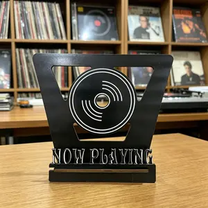 Wooden Vinyl Record Rack, Cool Design Holds 5-7 Covers, Display Lps CD DVD, Ideal Gift, Stylish Storage Solution