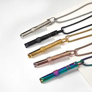 Anxiety Necklace - Mindful Breathing Meditation Tool, Shift Anxiety Whistle with Mindfulness and Relaxation Features