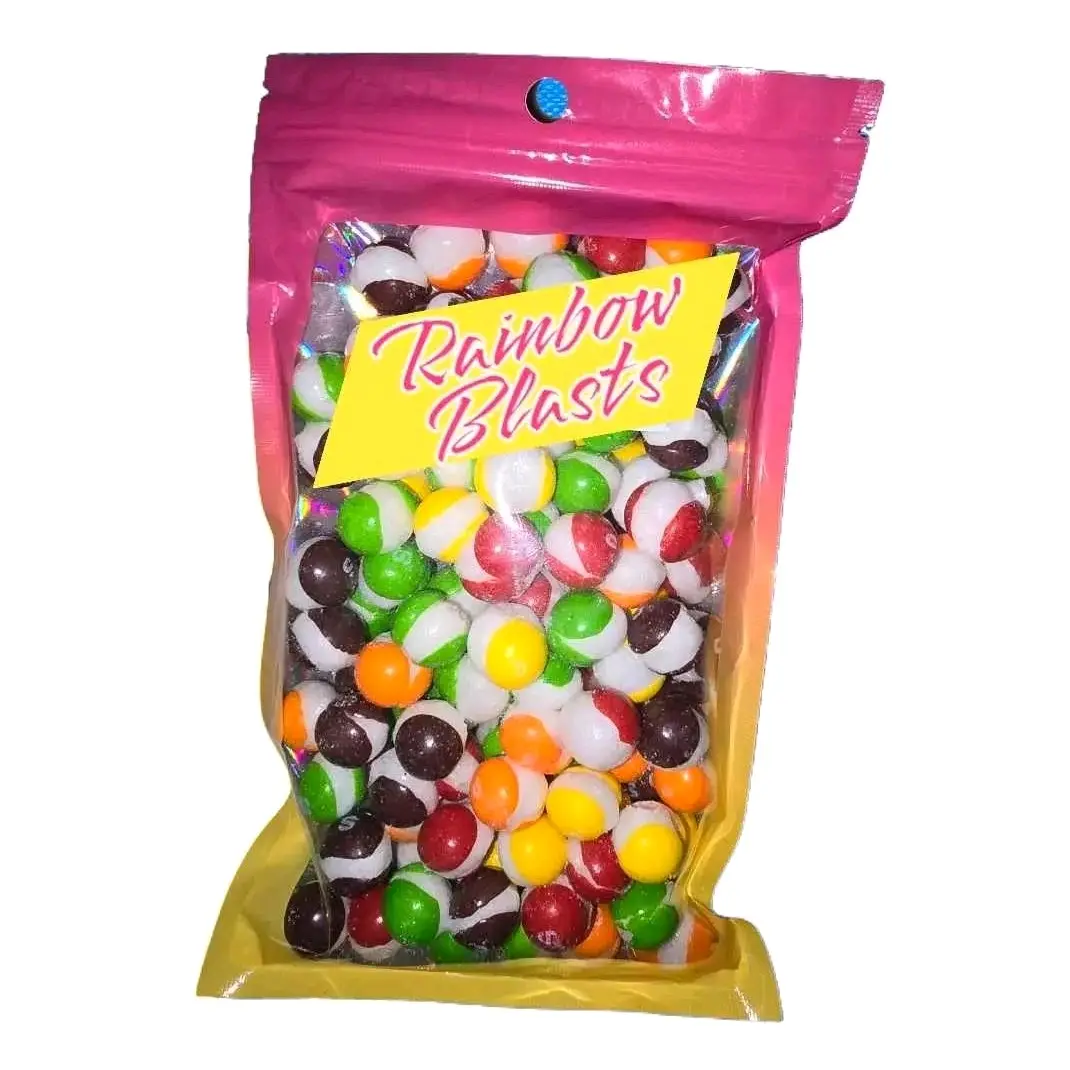 Freeze Dried Rainbow Blasts Candy Snack Sweet Candies Crunchy Tangy