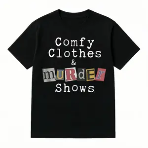 Unique Unisex Round Neck T-Shirt Comfortable Clothes And Murder Show Print Perfect For Crime Fans And All Festivities Cotton Crew Neck Short Sleeve