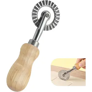 Fluted Pastry Wheel , 1.5 Inch Pasta  Wheel for Ravioli, Pie Crust & Dough, Pastry  and Pasta Wheel  Tool for Baking,  Kitchen Use