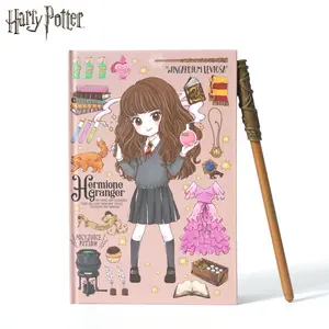1 set Harry Potter Travel Diary Notebook with Wand Pen Officially Licensed Hermione Granger Polyjuice Potion Design Elegant Magical Character Perfect for Writing and Collecting Journal Birthday Gifts for Women