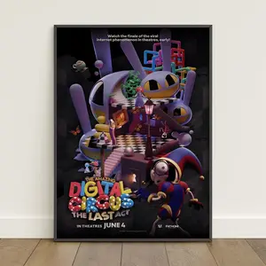 Amazing Digital Circus Unframe Poster, The Amazing Digital Circus The Last Act Poster, Matte Vertical Poster, Indie Animation Wall Art