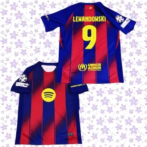 2024-25 Home Champions League Short Sleeve Jersey – Lewandowski #9