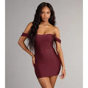 Sweetheart Crush Off-The-Shoulder Mini Dress