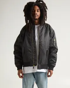 Bomber Jacket - Authentic Design with Embroidered Details - Ideal for Outdoor Activities Bomber Jacket - Authentic Design with Embroidered Details - Ideal for Outdoor Activities