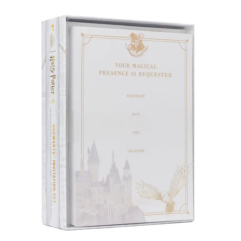 Harry Potter Hogwarts Invitation Printed Cards Set (30-Piece) - Elegant Design, for Birthdays, Holiday Parties, Closest Friends and Family, Office Stationery Supplies