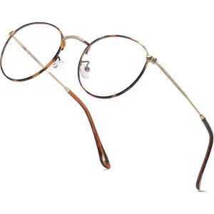 Small Round Circle Classic Unisex Lightweight Non-Prescription Clear Lens Eyeglasses for Women Men