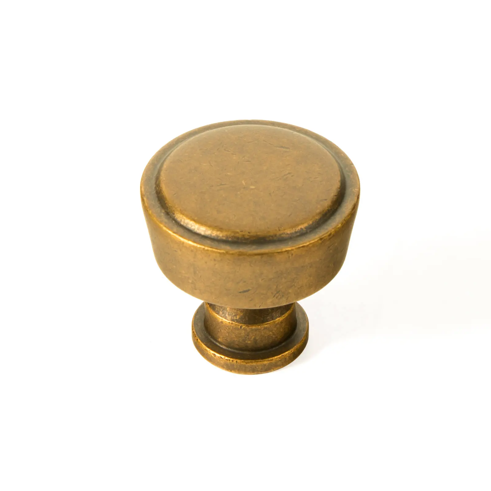 Goo-Ki 6 Pack Antique Brass Zinc Alloy Cabinet Knobs - Solid Kitchen Hardware, Single Screw/Hole Dresser Handles