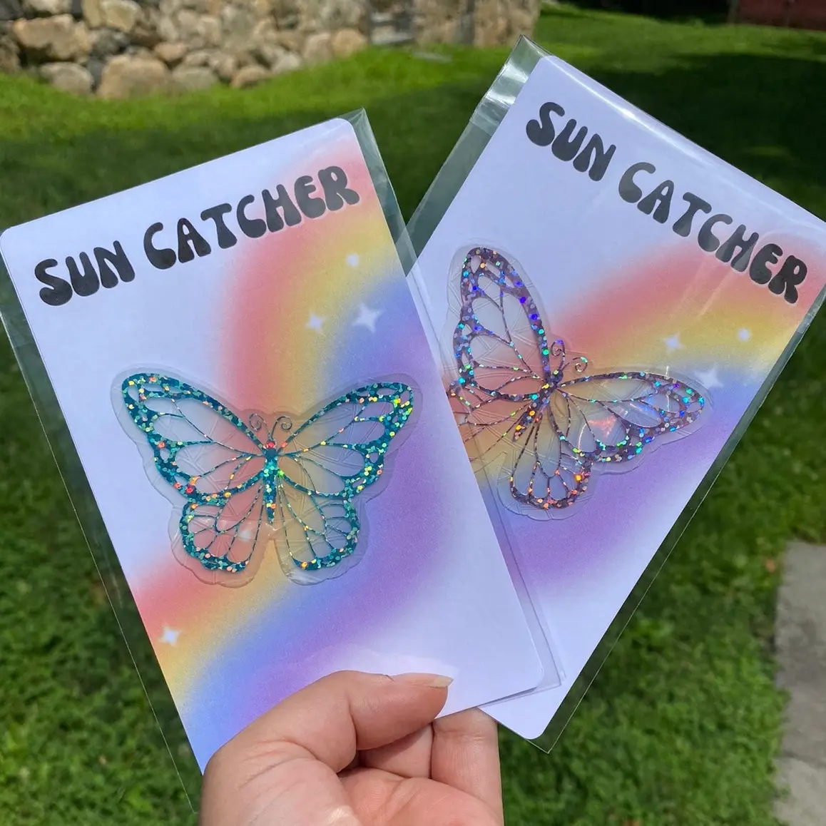 Holographic Butterfly Window Sun Catcher Cling
