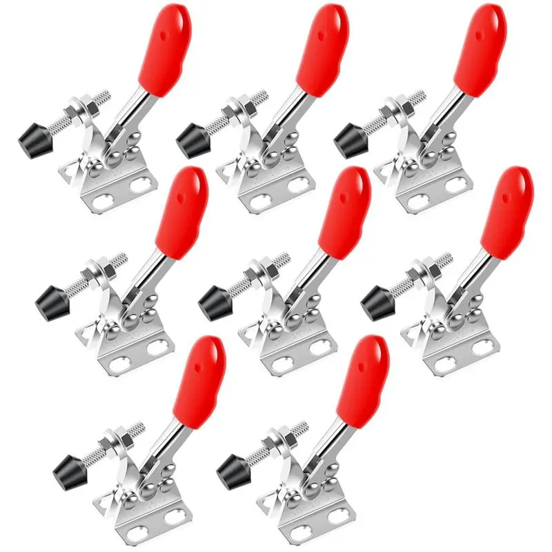 8Pcs Toggle Clamp, Adjustable Quick Release Toggle Latch Hold Down Clamp, 60 Lbs Stainless Steel Horizontal Clamps