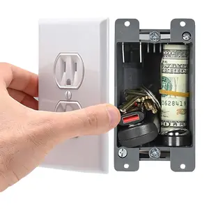 Electrical Outlet Hidden Wall Safe (Simple Install, Magnetically Attaches For Easy Use) Hiding Places for Valuables | Hide in Plain Sight Key Money Jewelry Storage Cash Holder Safes Outlet Safe Box
