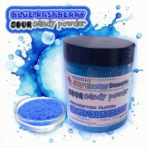 Blue Raspberry Sour Candy Powder - Sweet and Sour Delicious Lick Dip Candy Powder Snack Fruit Flavored - 4oz or 8oz Size Options