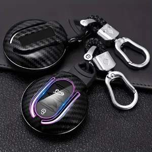 Luxury 3 4 Butns Soft TPU Carbon Fiber Paint Smart Remote Key Fob Cover For BMW For Mini Cooper F54 F55 F56 F57 F60, With Shiny Key Cover