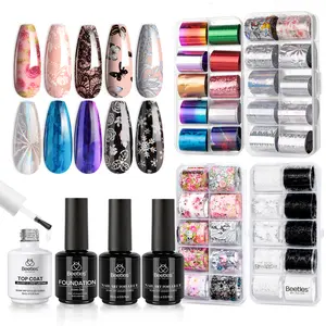 Beetles Nail Foil Glue Kit - [Some options only include glue, not foil.]Classic Lace Flower Butterfly Stickers for Nail Art DIY Manicure,  Gifts for Women  Mother's Day gift Spring Nail Taste of Spring Summer Nail Vacation Nail