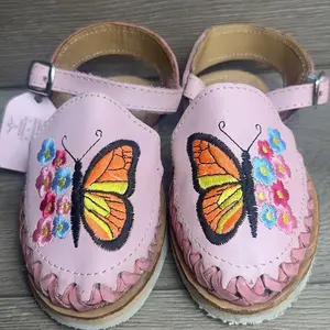Mariposa Monarca Huaraches  - Handmade Leather Sandals - Walking Shoes Girl