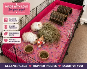 Custom Fleece Cage Liner Midwest  C&C - 1x2 2x2 2x3 2x4 2x5 2x6 Liner | Fleece Cage Liner | Guinea Pig Cage Liner | Hedgehog Absorbent Fleece Liner C&C cage ferret guinea pig hedgehog Small animal bedding custom absorbent