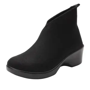 Nadya Black Fleece Boot