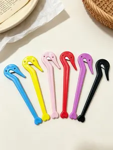 6-Piece Hair-Safe Detangling Tool Set, Disposable Elastic Band Cutter, Candy Color Safety Hair Removal Kit, Essential Hairstyling Accessories