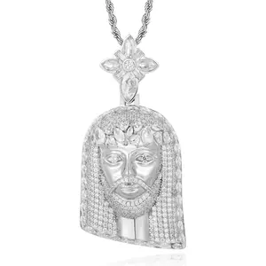 UCCIYO Jesus Pendant 18k Gold-Plated Lab-Created Moissanite S925 Sterling Silver Moissanite Pendant Necklace For Women Men Hip Hop Jewelry Gift【#P1109】