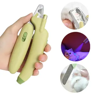 LED Pet Nail Clipper with Light Illuminates Nails or Bloodline for Safe Easy Trimmers Avoid Over Cutting Toenail & Filer for Cats & Dogs led nail trimmer