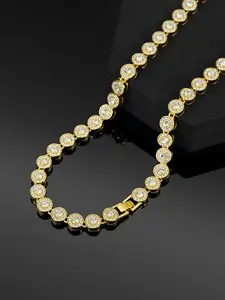 Elegant Copper Chain Necklace, Round Patchwork Design, Unisex Fashion Jewelry, Perfect Gift for All Occasions, Daily Wear & Special Events, Exquisite Chain Jewelry, High End Necklace