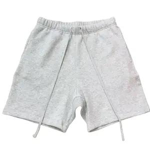 2022 Sweatshort-Light-Gray Men's Comfortable Casual Shorts with Drawstring Waist and Side Pockets Unisex Casual Streetwear Loose Fit, Perfect for Daily, Gym, Streetwear