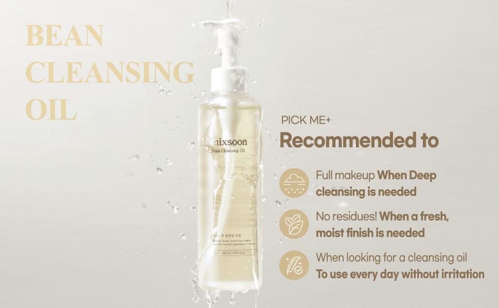 [mixsoon Official Shop] Bean Cleansing Oil 6.59 fl.oz / 195ml - Daily Deep Makeup Removal for Korean Glass Skin
