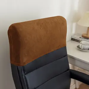 Minimalist Half-Cover Office Chair Slipcover, Dustproof Chair Back & Headrest Protector, Universal Executive Boss Chair Back Cover