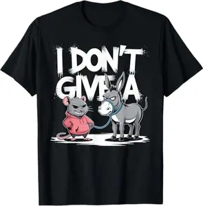 I Dont Give A Rats Donkey Funny Mouse Rat Meme Merch T-Shirt