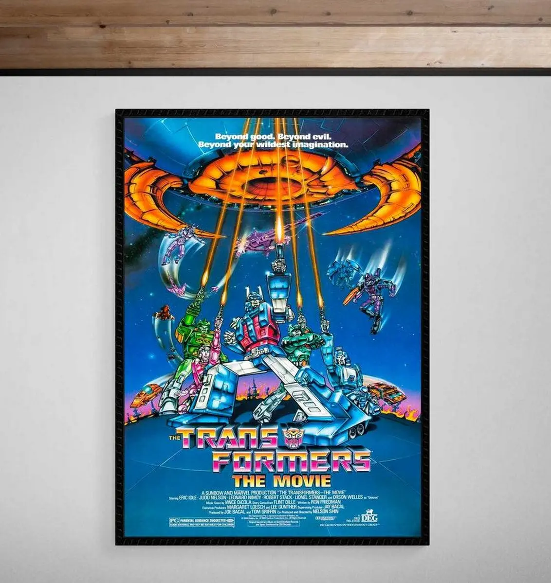1986 Transformers Sci-Fi Movie Artistic Giclée Print Poster - Vintage Collectible, Light Weight Wall Art for House, Office, Perfect Gifts for Sci-Fi Enthusiasts