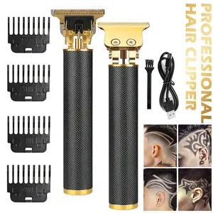 T9 High-Speed Ultra-Quiet Men's Electric Hair Clipper with USB Rechargeable Oil-Shield Trimmer Precision Carving Edger 2-in-1 Long-Lasting Haircut Tools Comfort Handle and Brush