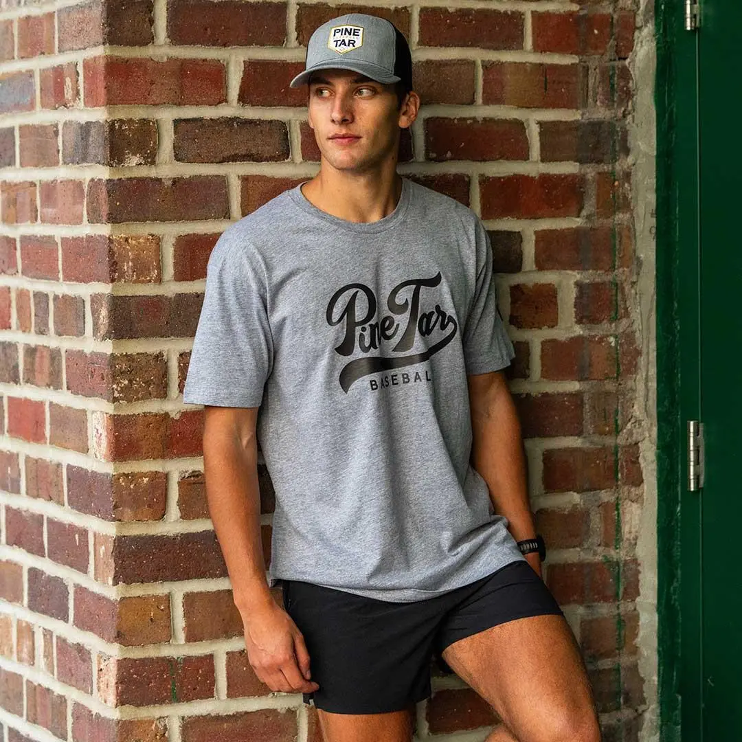 Baseball Script Tee | Baseball Script T-Shirt | Pine Tar Clothing