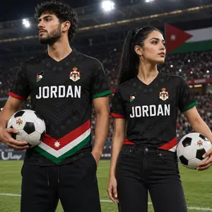 Jordan Soccer Jersey  Jordanian Flag Shirt, Jordan Football Jersey Gift for Men Women 8 0KW