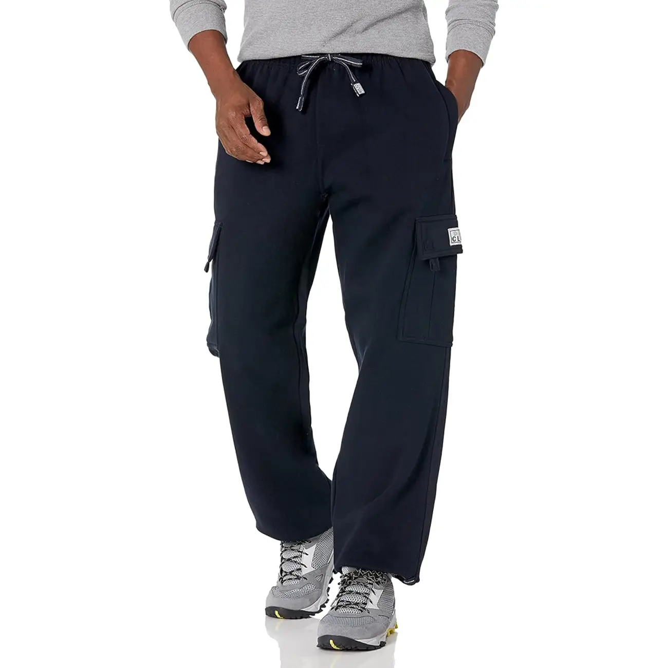 Pro Club Men's Heavyweight Fleece Cargo Pants - Navy - Small
