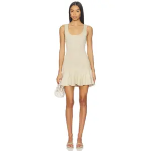 LoveShackFancy Sarajane Dress in Honey Gold