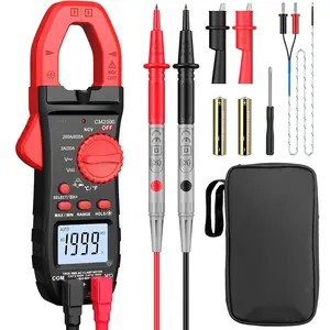 Digital Clamp Meter 2000Counts TRMS 600A AC Current   NCV Continuity Resistance Temperature Hz Test