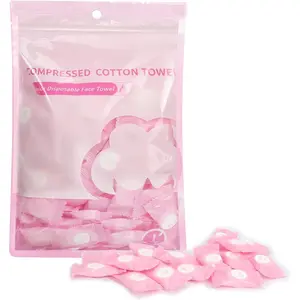 Compressed Towel 100 PCS Mini Tablets Disposable Portable Face Towel Cotton Coin Tissue for Travel, Camping, Hiking, Sport, Beauty Salon, Home Hand Wipes and Other Outdoor Activities