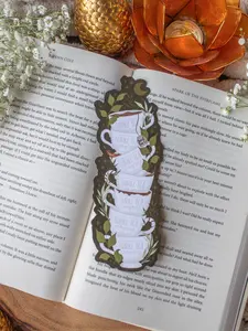 ACOTAR Suriel Tea Co Cup Stack Bookmark for Fantasy and Romatasy Booktok Readers
